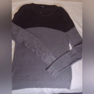 100% Cotton Express Sweater size XL Grey/Brown
